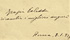 Biglietto d’auguri autografo di Grazia Deledda, inviato ai Gallisay datato Roma, 3.1.1929