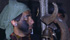 Ovodda (NU) – Una maschera, con il viso imbrattato con il sughero bruciato, porta una sorta di scettro con corna  di ariete e campanelle - Mercoledì delle ceneri 1989